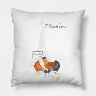 Three french hens Pillow