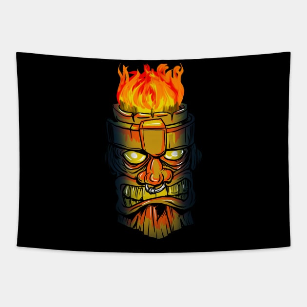 The Big Kahuna Tiki Beach Party Pot for Christmas in the south Tapestry by silentrob668