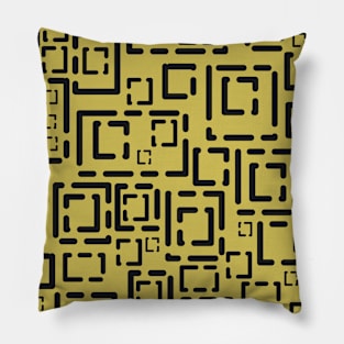 Blocks Black on Gold 5748 Pillow