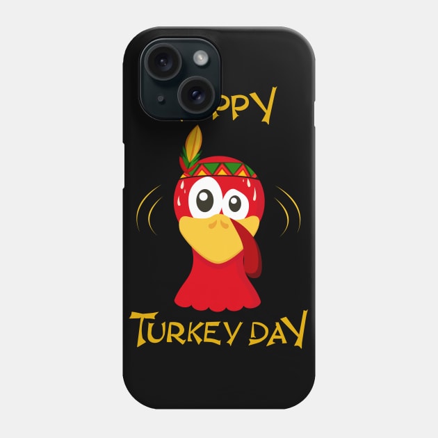 Turkey Face Funny Costume Thanksgiving Day Phone Case by nedjm