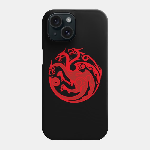 Three-headed Dragon Crest Phone Case by carter