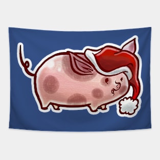 Holiday Pig Tapestry