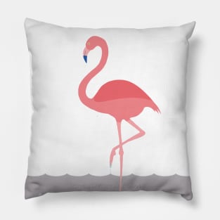 PINK FLAMINGO WADING Pillow