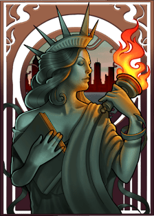 Halo Lady Liberty Magnet