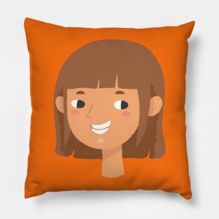 Bob Bangs Girl Avatar Pillow