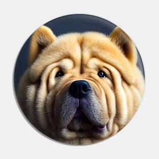 Rusty, chow chow dog Pin