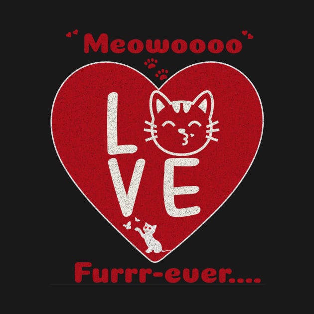 Valentine Cat Love T Shirt Unisex Cat parent by Savi L'amour