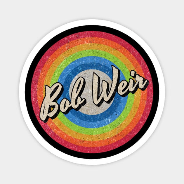 Vintage Style circle - Bob Weir Magnet by henryshifter