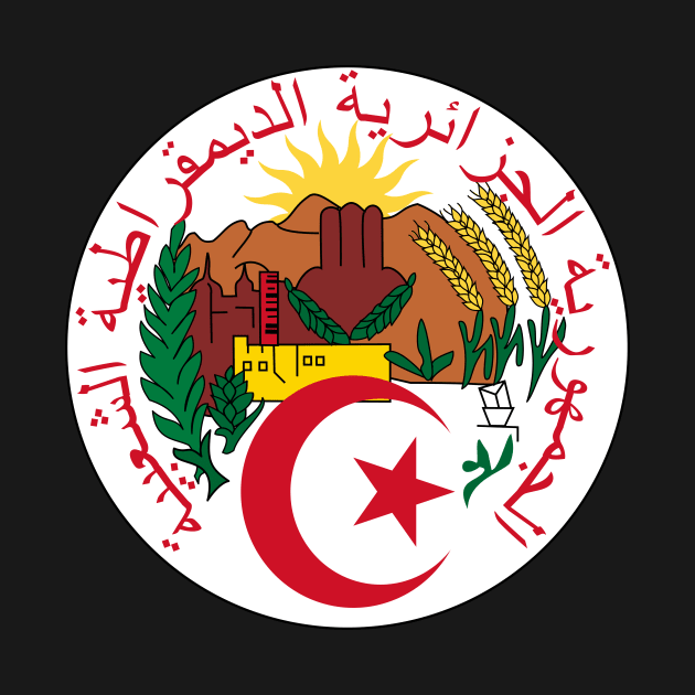 Seal of الجمهورية الجزائرية الديمقراطية الشعبية png by Flags of the World