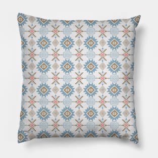 Pastel Hand Drawn Ethnic Motifs Geometric Pillow