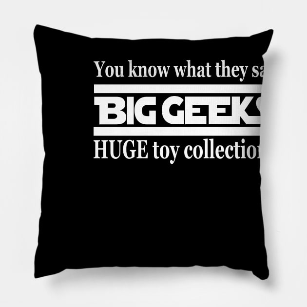 Big Geek Toy Collection Pillow by Geek Nerd Passions