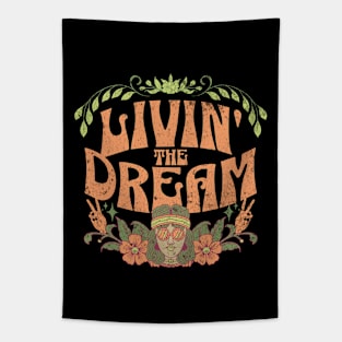 Livin' The Dream, Vintage Styled Distressed Tapestry