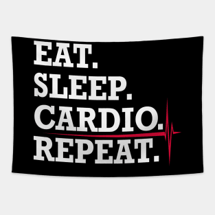 Eat Sleep Cardio Repeat Tapestry