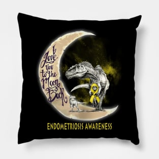 endometriosis dinosaur moon Pillow