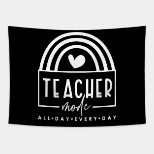 Funny Teacher Mode All Day Every Day Gift For Teacher Tapestry