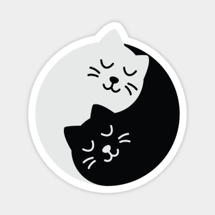 Yin Yang Cats Magnet