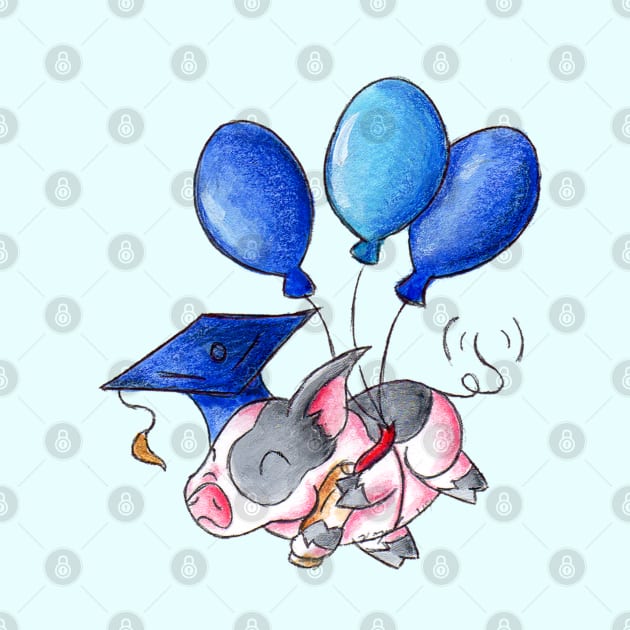 Graduation Party Piggy by KristenOKeefeArt