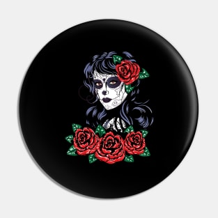 Day of Dead Girl Pin