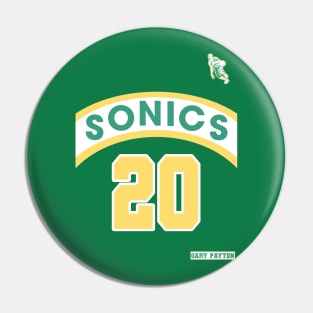 Gary Payton Retro Supersonics Jersey 90s Style Fan Art Pin