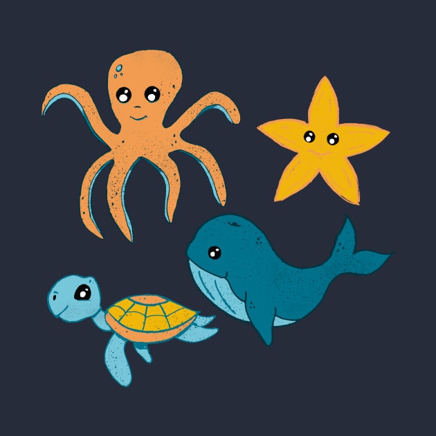 Cute Sea Creatures by ksrogersdesigns