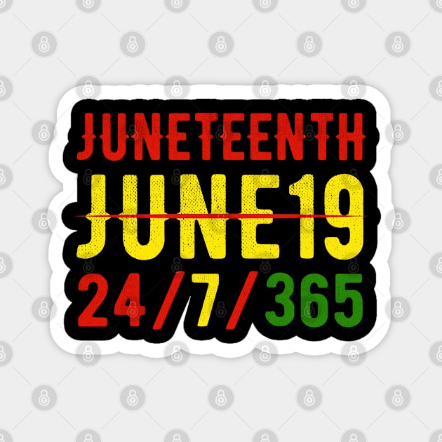 Juneteenth June 19, 1865, African American Melanin Black Magnet by Magic Arts