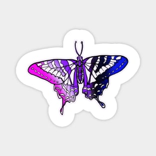 Genderfluid Pride Butterfly Magnet