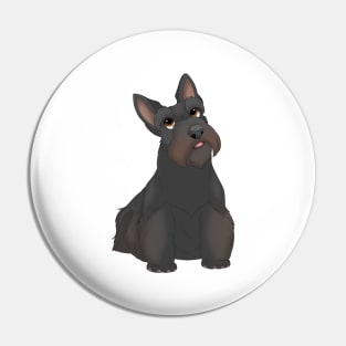 Black Scottish Terrier Dog Pin