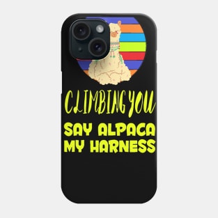 Llama Retro Style Alpaca Climbing Phone Case