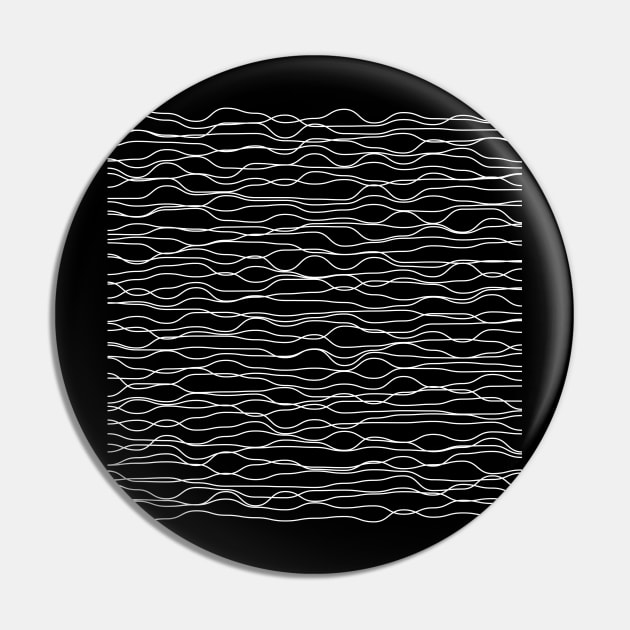 Wavy black Lines Design Pin by lkn