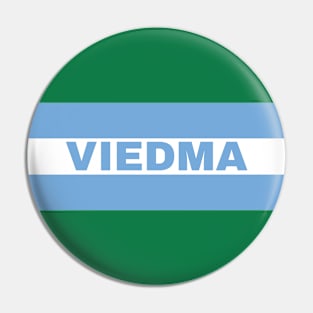 Viedma City in Argentine Flag Colors Pin