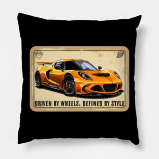 Driven by Wheels, Defined by Style Pillow