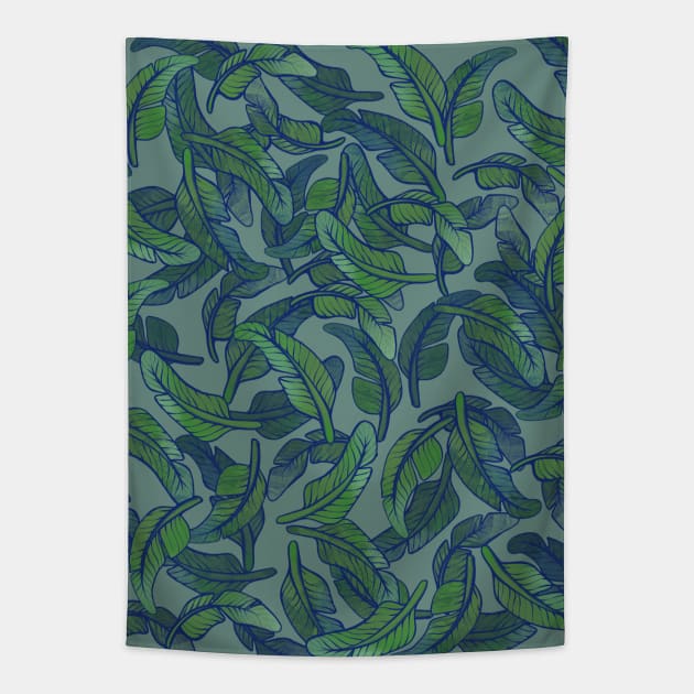 Palm Tree leaf Tapestry by bubbsnugg