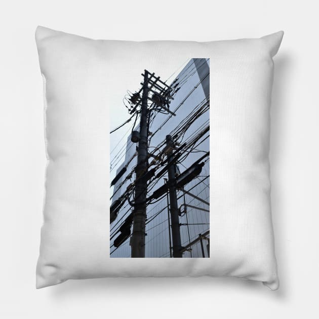 Poles. Osaka, Japan Pillow by IgorPozdnyakov