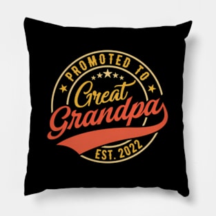 Promoted To Grandpa Est 2022 New Grandpa Grandpa Pillow