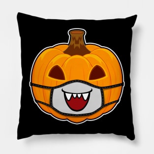 Happy Pumpkin Halloween with Smiling Mask Pillow
