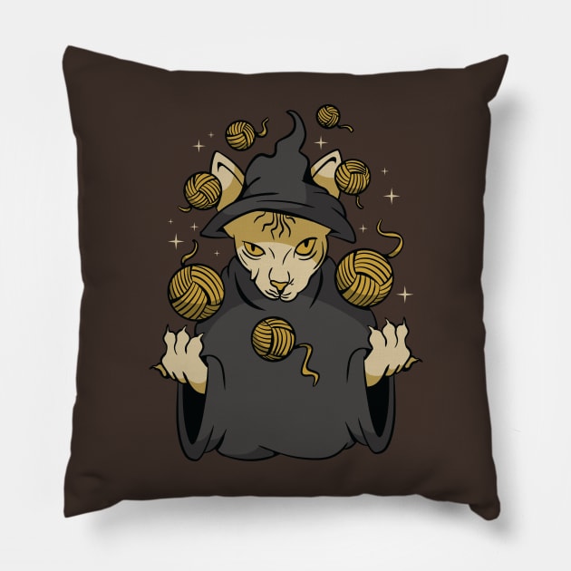Wizard Cat Pillow by Cosmo Gazoo