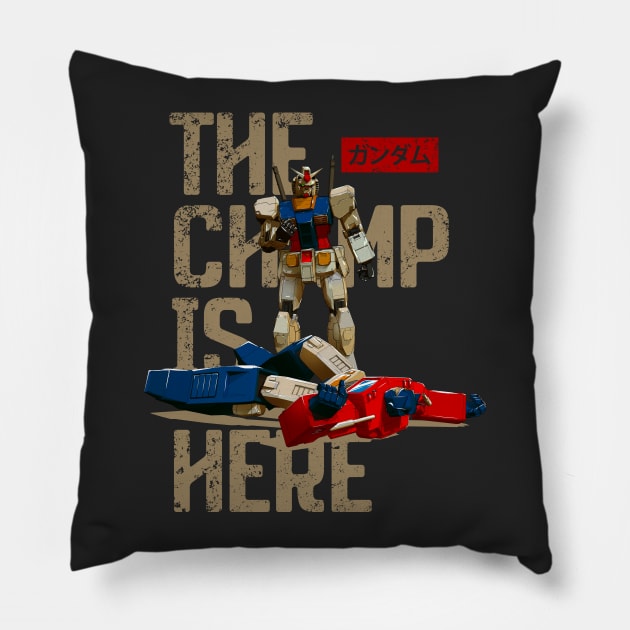 The Champ is Here (Hero Edition) Pillow by manoystee