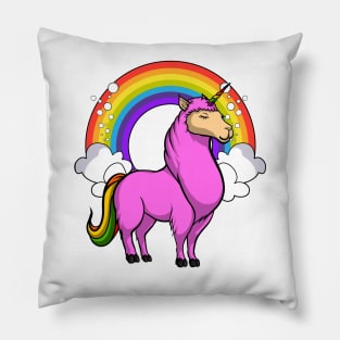 Llamacorn Unicorn Llama Pillow