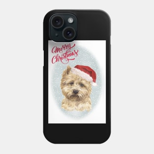 Cairn Terrier Merry Christmas Santa Dog Phone Case