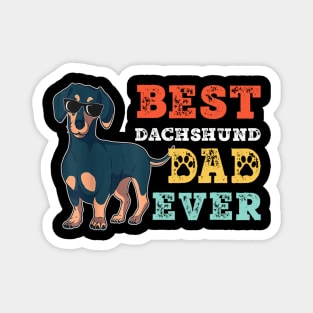 Best Dachshund Dad Ever Vintage Magnet