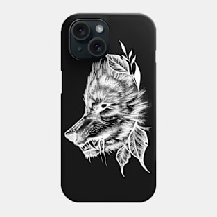 The Wolf (white version) Phone Case