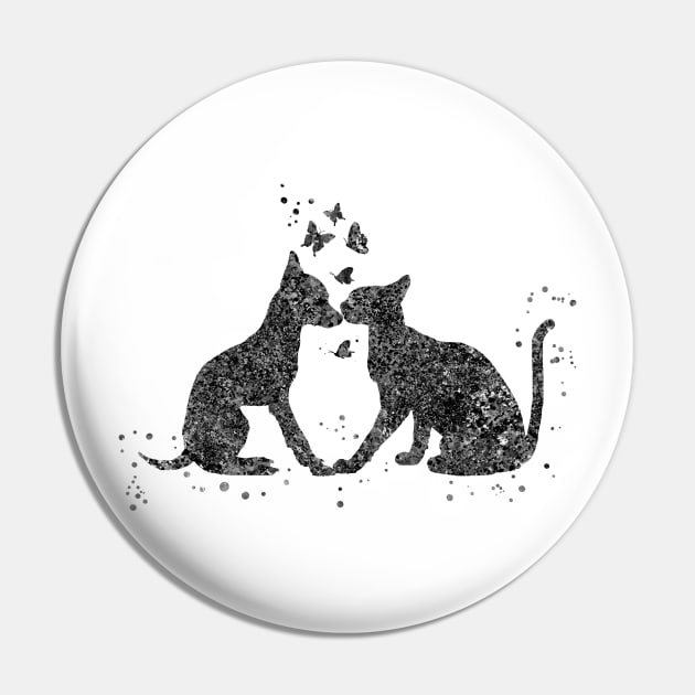 Cat and dog kissing Pin by RosaliArt