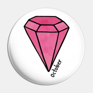 October Pink Sapphire Birthstone Pin