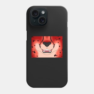 Red Cheetah Face Phone Case