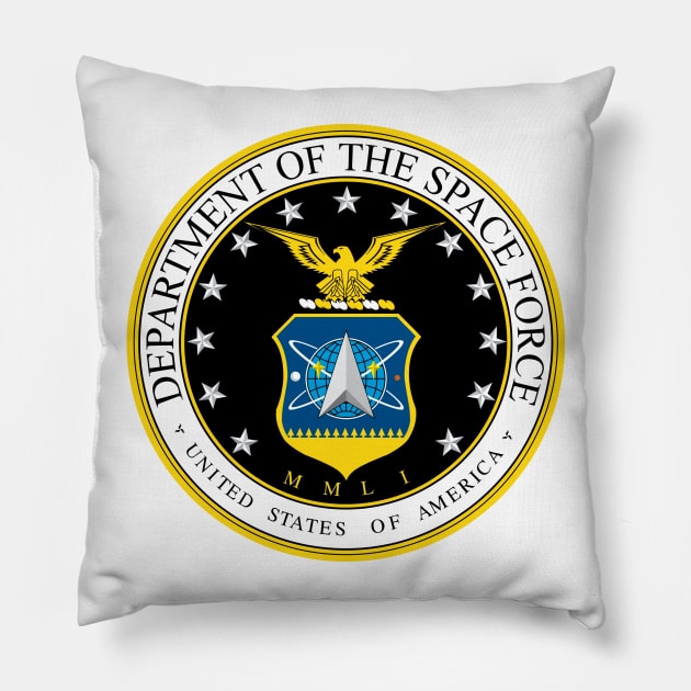 SPACE FORCE Pillow by TheRedAndBlack