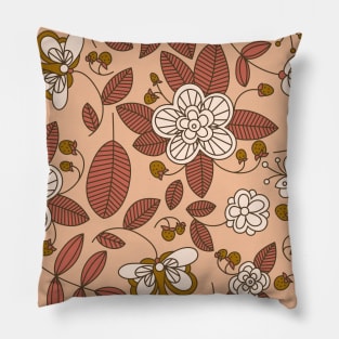 Butterfly Flower Pattern Pillow