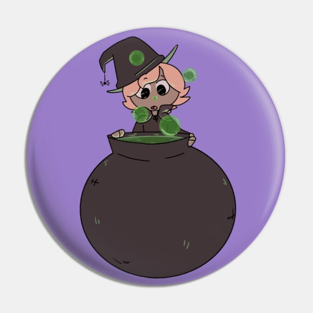 Witch's Caldron Pin by Drawing With Kaity