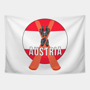 Cool Ski Flag of Austria Tapestry