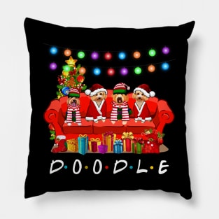 Friends Doodle Merry Christmas Sweatershirt Pillow