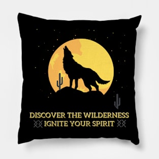 Discover the Wilderness, Ignite Your Spirit - Camping Shirt Design Pillow